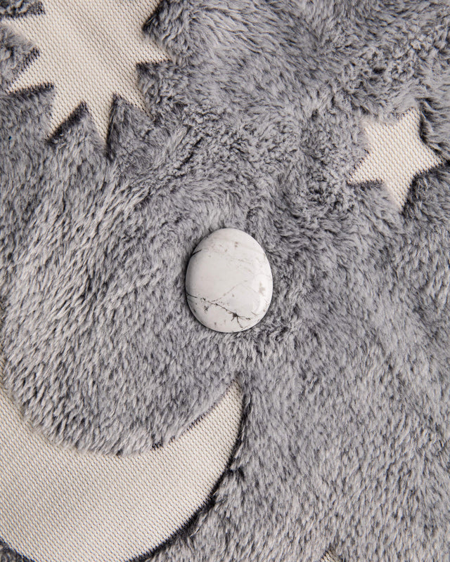 Photo of Howlite Worry Stone included with the Deluxe To The Moon & Back Bundle