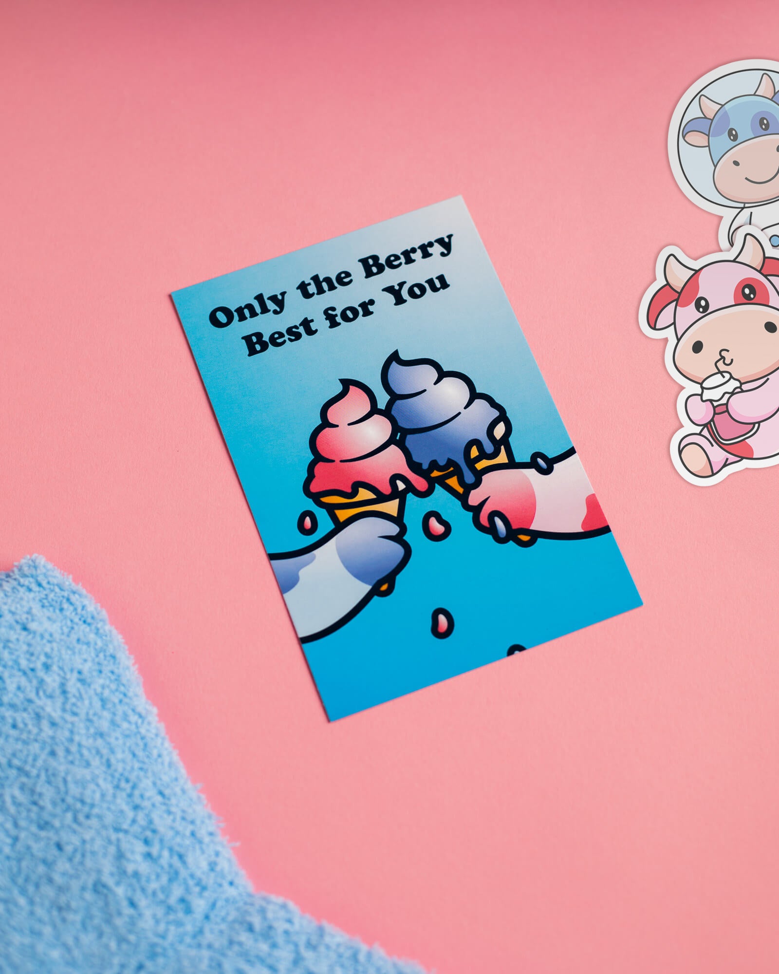Photo of card saying "Only the Berry Best for You"