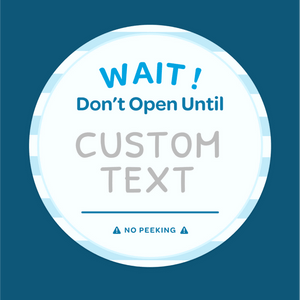 Custom Don't Open Until Sticker product photo