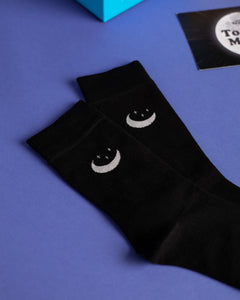 Photo of black moon and stars socks included with To The Moon & Back Bundle
