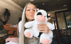 Girl with Cooper the Cow