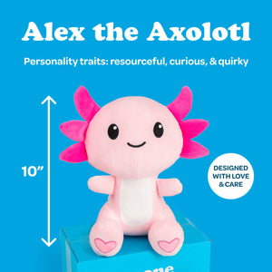 Alex the Axolotl Stuffed Animal Care Package - SendAFriend