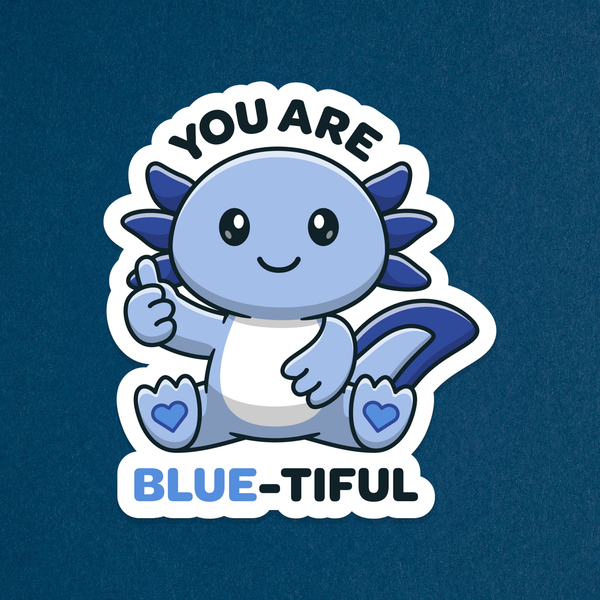 Blue Axolotl Sticker product photo