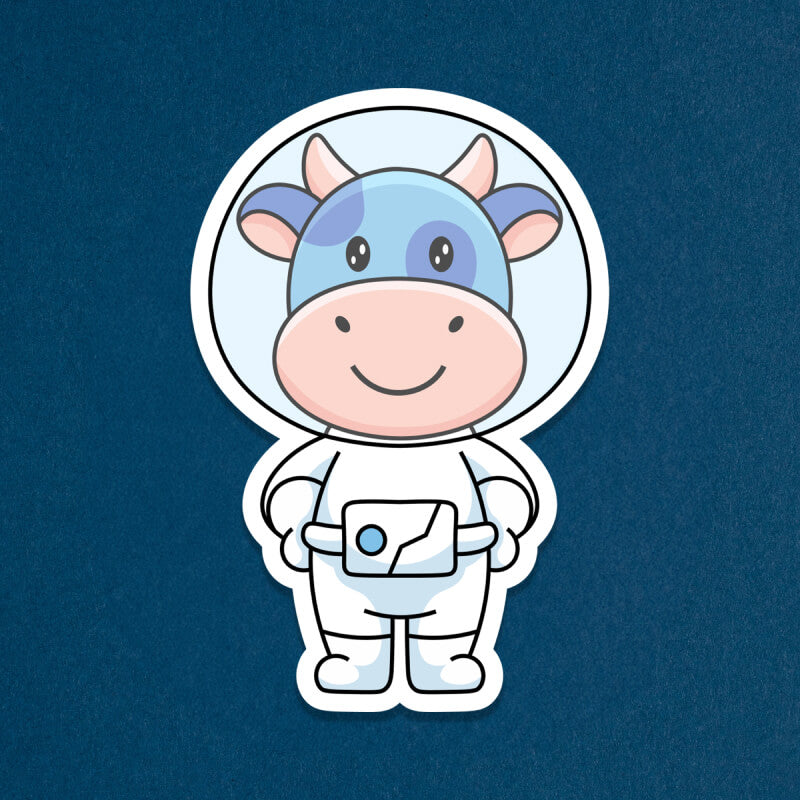 Blueberry Cow Sticker