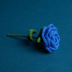 Blue Crochet Rose product photo