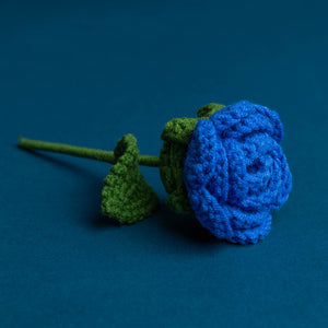 Blue Crochet Rose product photo