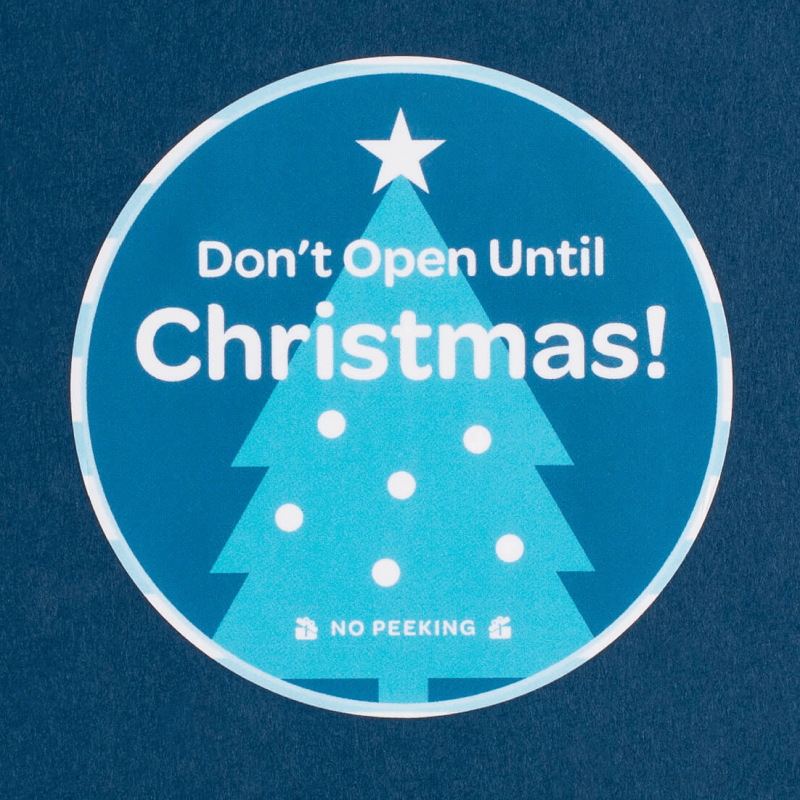 Dont Open Until Christmas Sticker