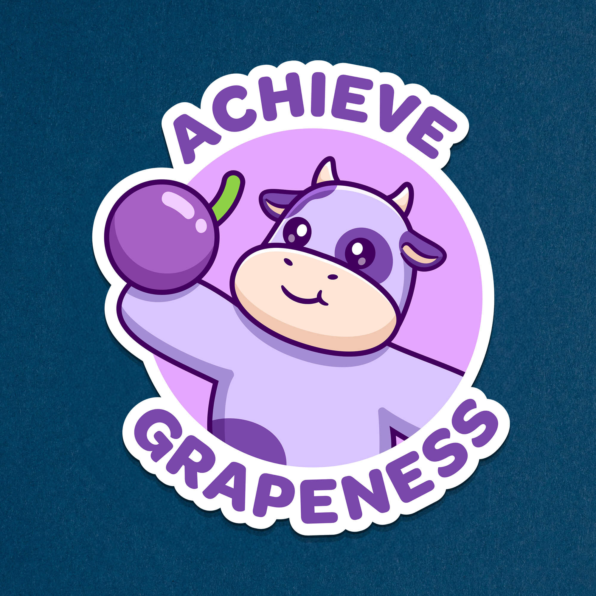 Grape Cow Sticker