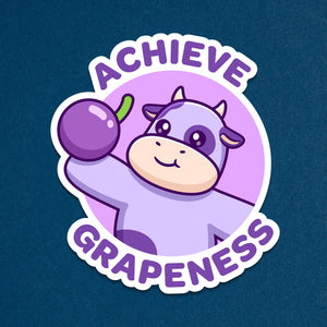 Grape Cow Sticker product photo