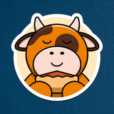 Pumpkin Spice Cow Sticker