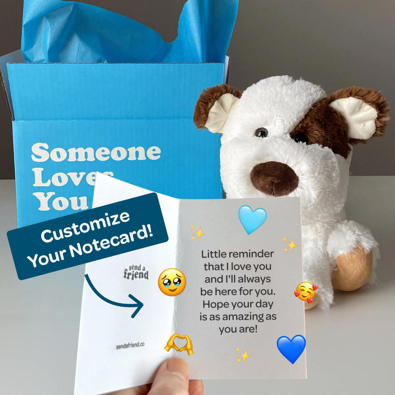 Peanut the Puppy Stuffed Animal Care Package - SendAFriend