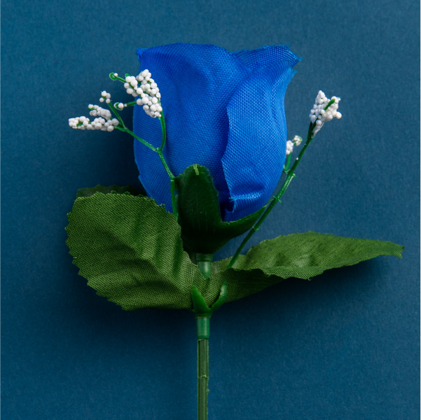 Photo of blue artificial rose