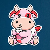 Strawberry Cow Sticker
